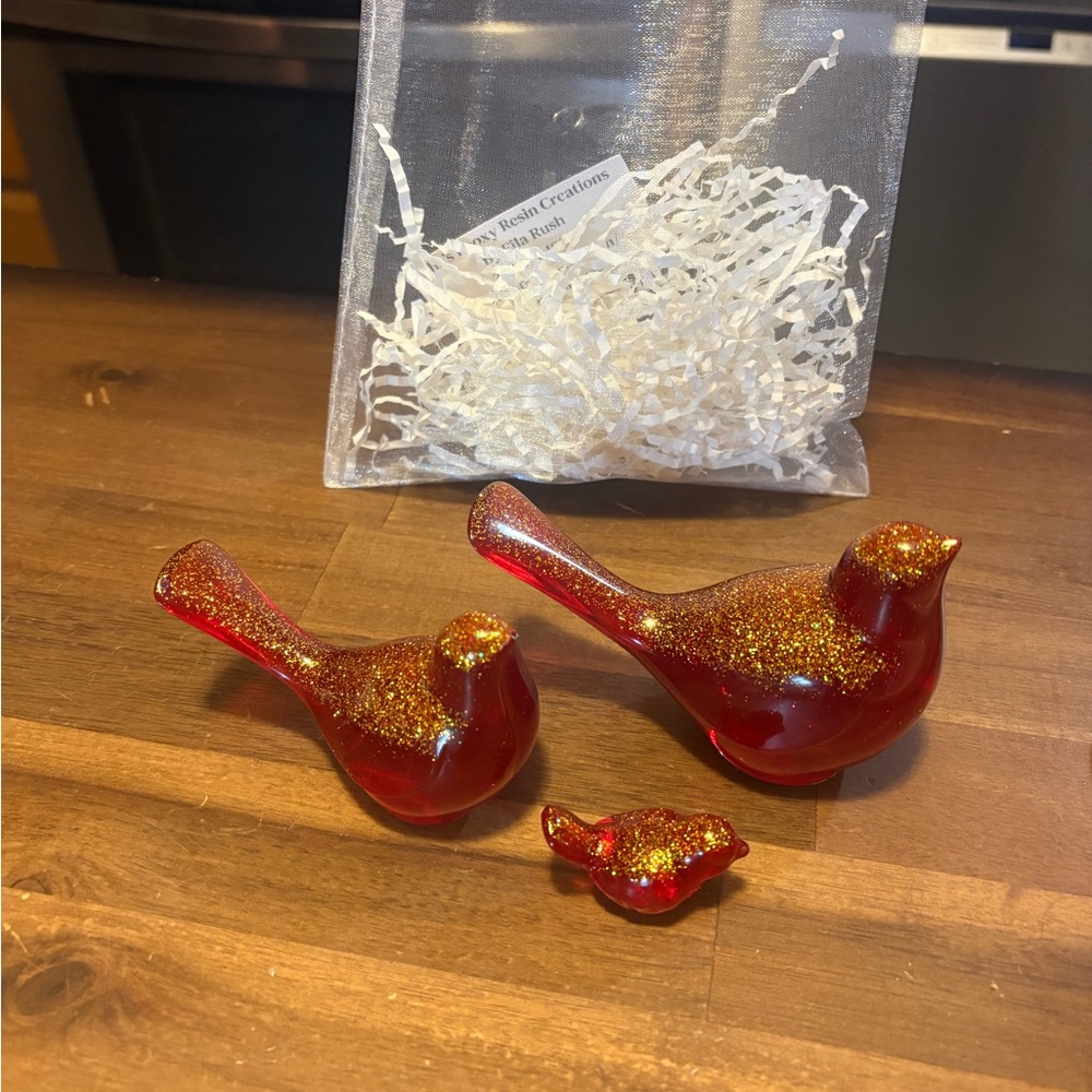 Handmade Bird figurine set